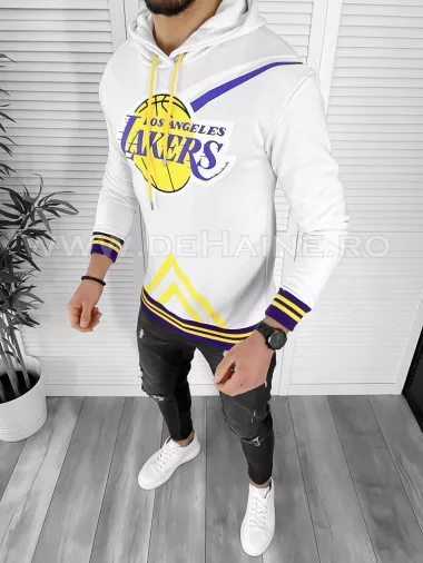 Hanorac barbati alb slim fit K013 N3-3